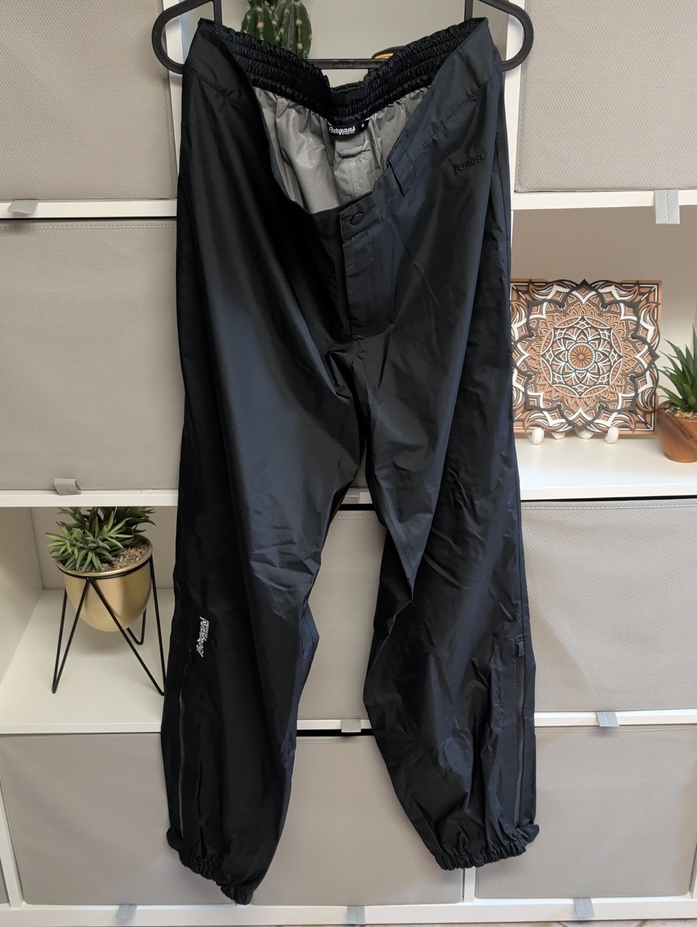 Bergans Of Norway Black Waterproof Joggers with Elastic Ankles